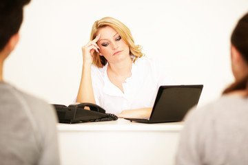 Kundendienst-Mitarbeiterin