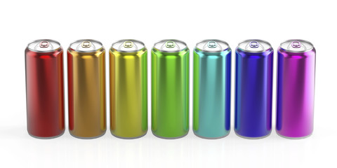 Rainbow cans