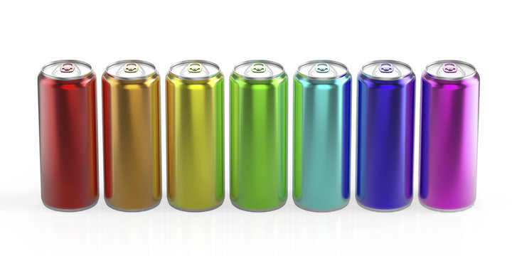 Rainbow cans
