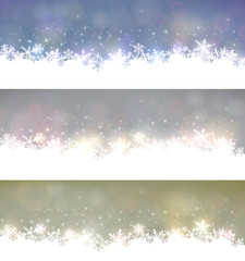 Set of abstract christmas banners.