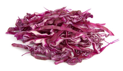 sliced of red cabbage