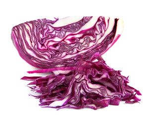 sliced of red cabbage