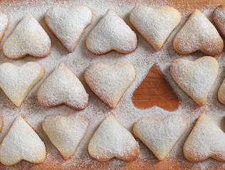 Heart shaped cookies for valentine's day