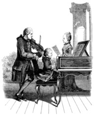 Child Mozart with Father & Sister - 18th century