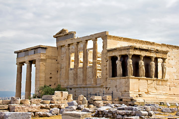Obraz premium Erechtheum temple ruins at Acropolis