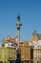 Fototapeta premium King Sigismund column (erected in 1644) on castle square, Warsaw