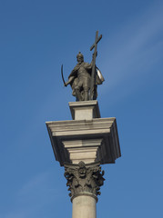 King Sigismund column (erected in 1644) of castle square Warsaw