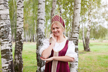 Woman in Russian traditional costume