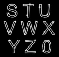 Diamond Alphabet vector illustration