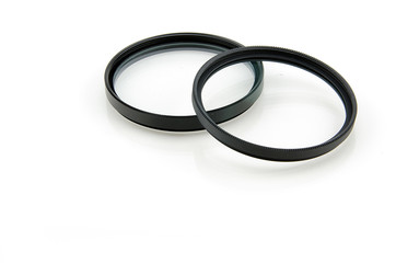 Twin UV Lens Filter on white background