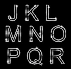 Diamond Alphabet vector illustration