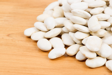 Pile of Lima Bean isolated on table