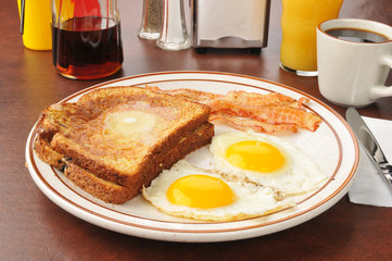 French toast and bacon