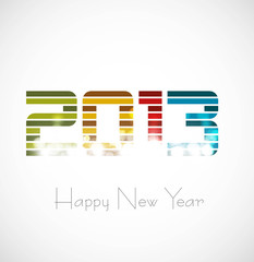 New year 2013 circle white background Vector design