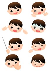 男の子　表情　ビックリ等