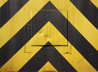 Black and yellow warning stripes