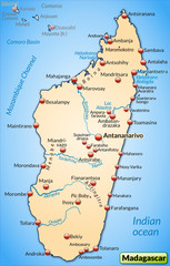 Landkarte von AMadagaskar