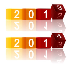 2012-2013-2014 passing years, vector