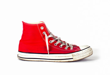 vintage sports red shoes