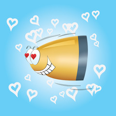 In love bullet flies to the heart