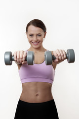 Fototapeta na wymiar workout with weights