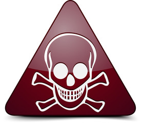 Skull triangle hazard sign