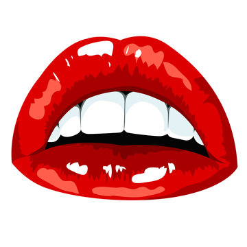 Vector sexy red lips