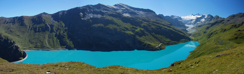 Barrage et glacier de Moiry, Valais, Suisse - obrazy, fototapety, plakaty