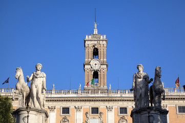 Fototapeta na wymiar Palazzo Senatorio at Capitoline Hill. Roma (Rome), Italy