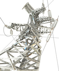 Power Transmission Line. 3d render