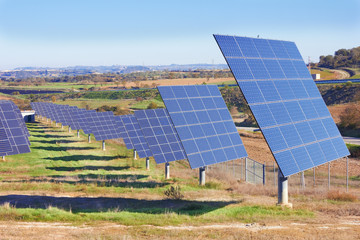 Solar Panels on a big field