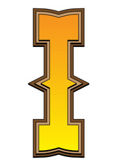 Western alphabet letter - I