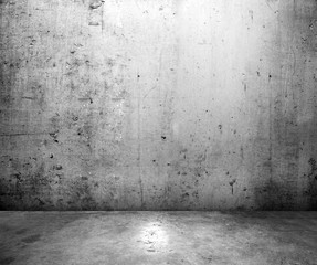 Raum aus Betonwänden