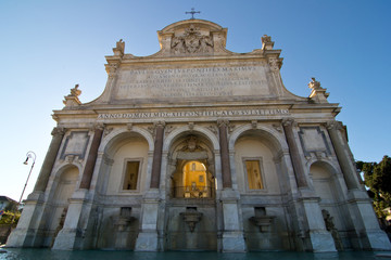 Fototapeta na wymiar Fountain of Acqua Paola (Rome, Italy)