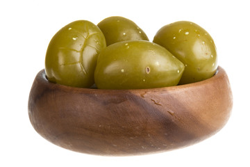 Pickled tomatoes isolated on the white background