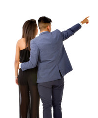 lovely couple looking at future