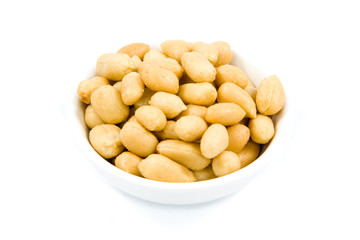 Salted peanuts. Nuts in a Small Bowl