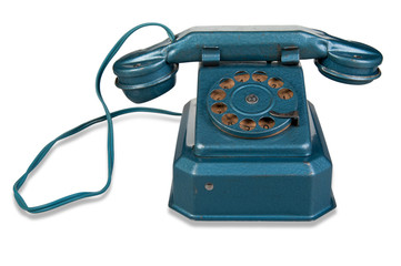 Retro Phone - Vintage Telephone isolated on White Background