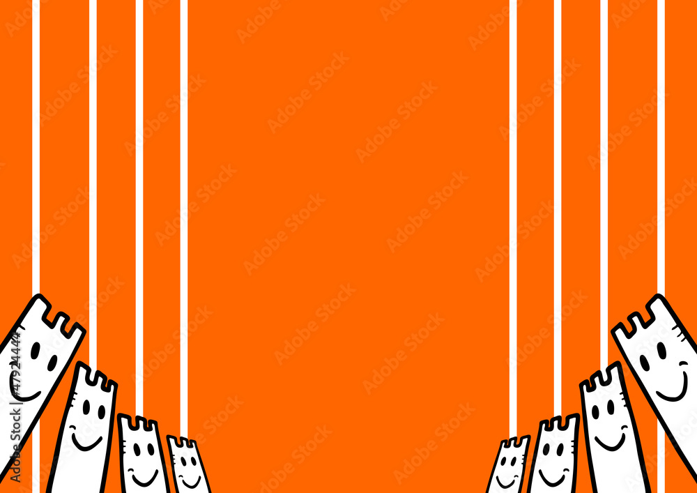 Wall mural imaginative orange cover