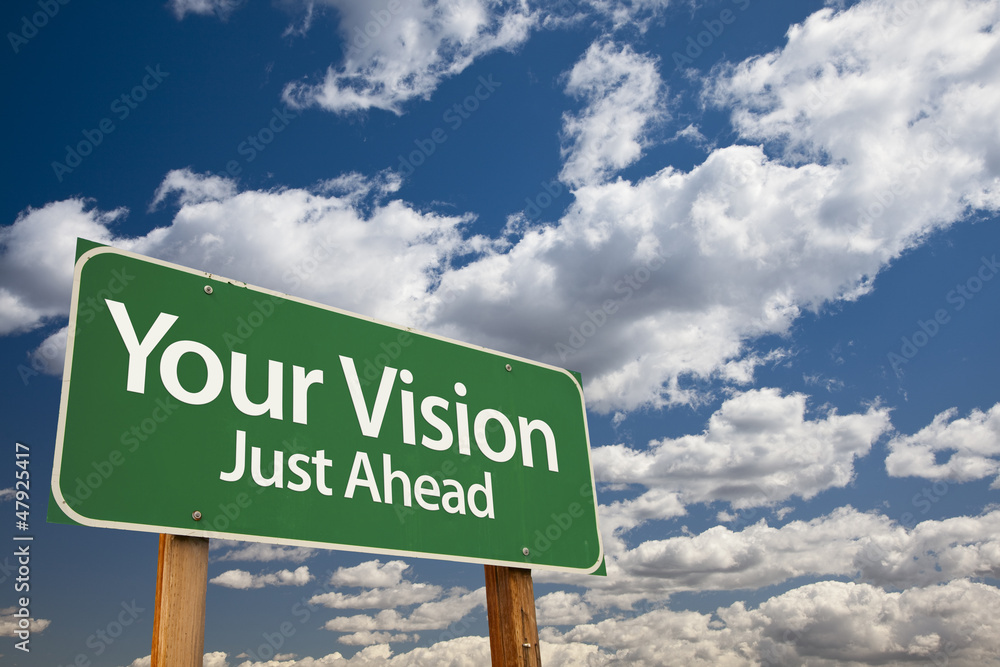 Wall mural Your Vision Green Road Sign