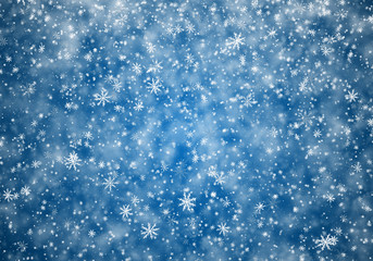 Obraz premium Falling snowflakes, snow background