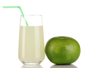 Delicious sweetie juice in glass and sweetie next to it