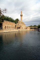 Mosque and lake