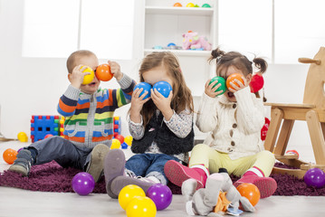 Kids playing in the room
