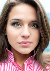 Fototapeta premium Young attractive woman portrait