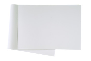 White blank notebook isolated