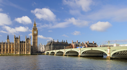 Fototapeta na wymiar Westminster Bridge i Big Ben cityscape