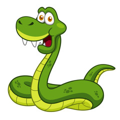 Naklejka premium Illustration of Cartoon Snake