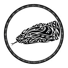 Tribal anaconda snake tattoo