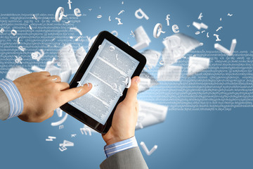 e book reader and books